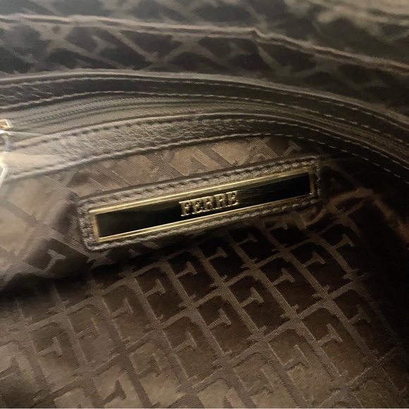 FERRE Bucaneve pebbled leather brown shoulder bag - Picture 6 of 7